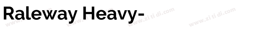 Raleway Heavy字体转换
